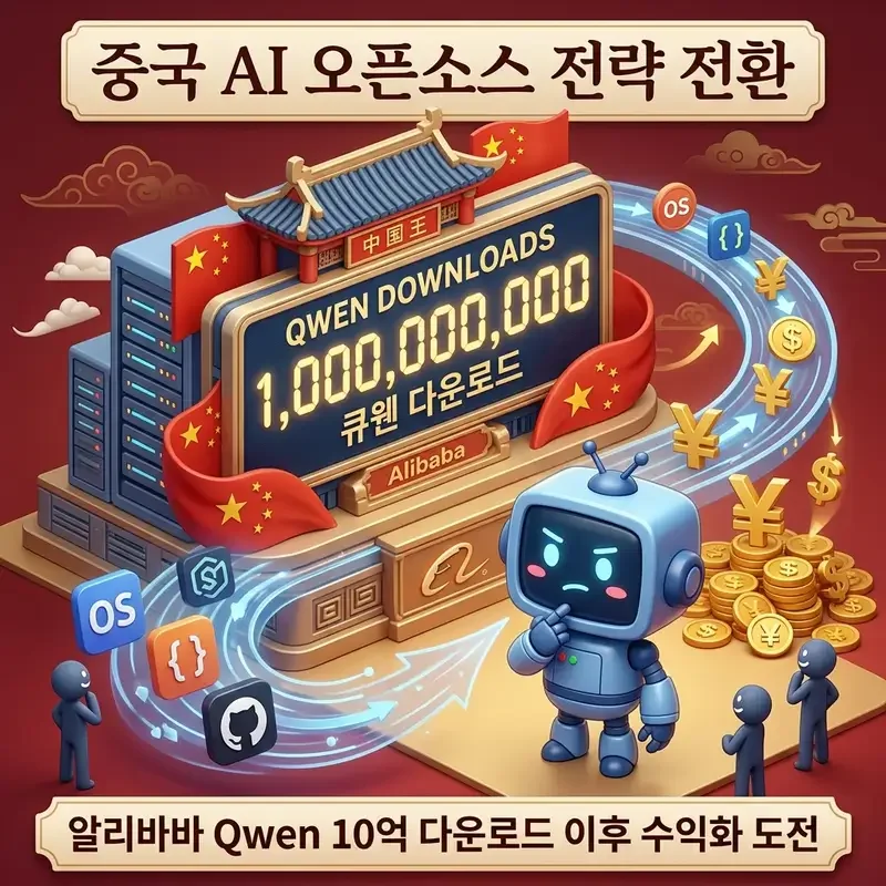 중국, AI 오픈소스 전략 전환 알리바바 qwen 10억