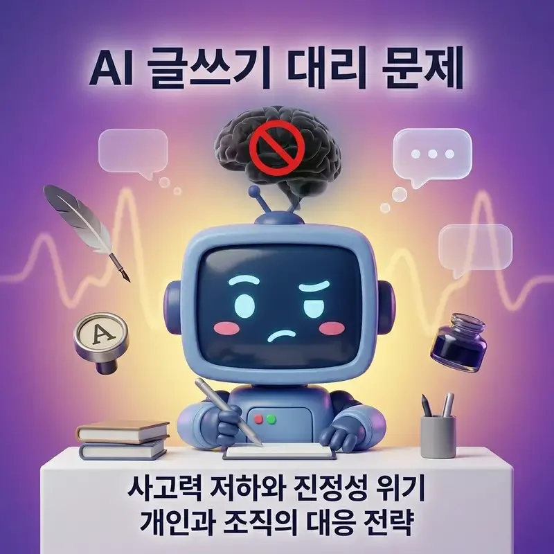 AI 글쓰기 대리 문제 사고력 저하와 진정성 위기