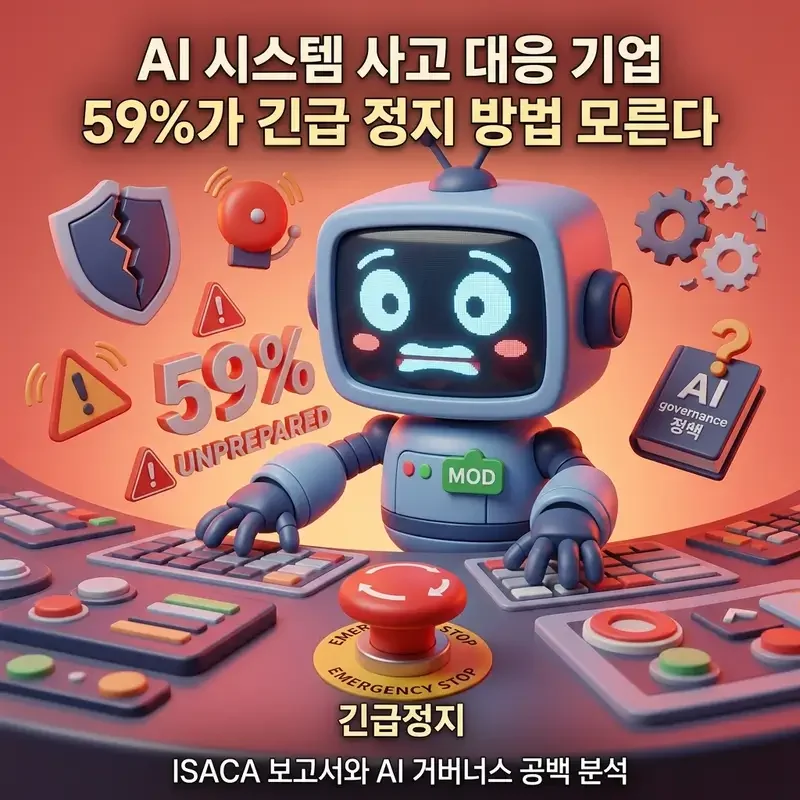 AI 시스템 사고 대응 기업 59%가 긴급 정지 방법 모른다 ISACA 보고서와 AI 거버넌스 공백 분석