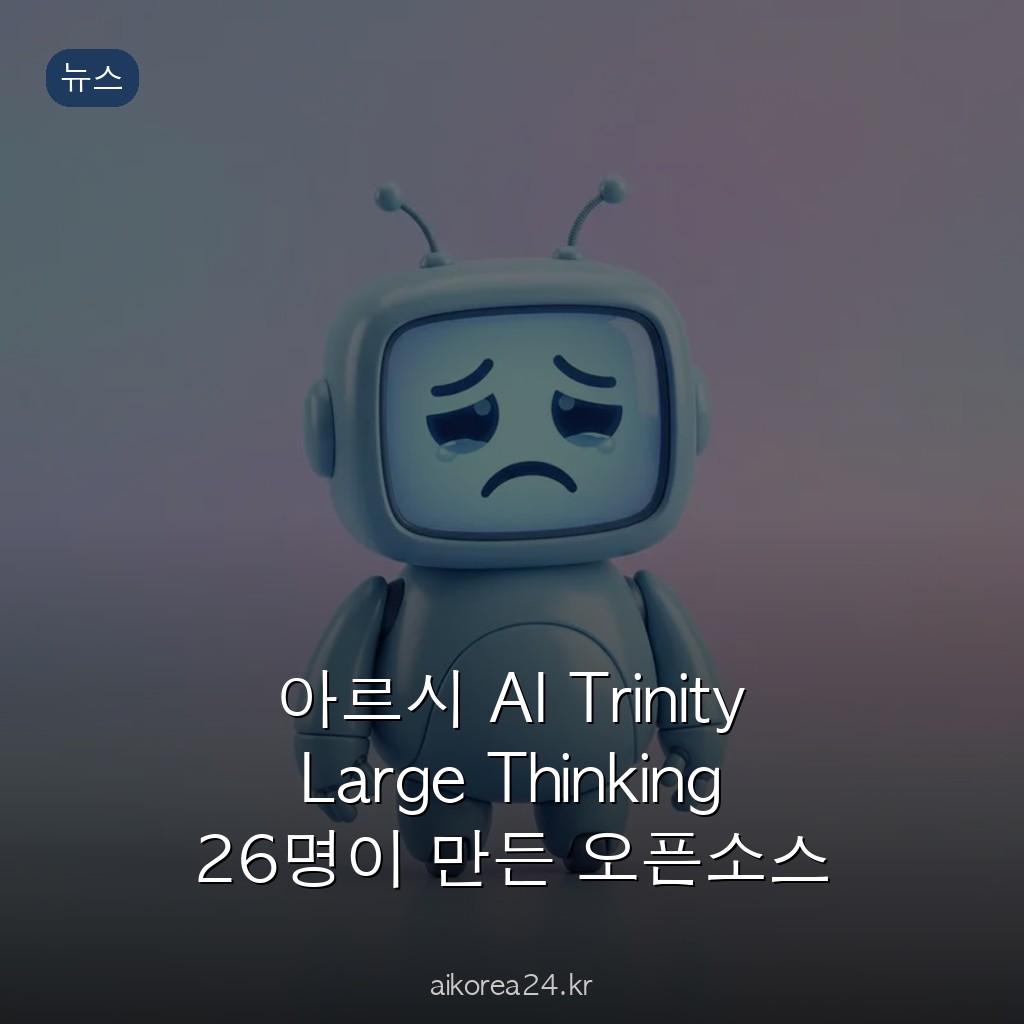 아르시 AI Trinity Large Thinking 26명이 만든 오픈소스 400B 모델 역사와 사용법