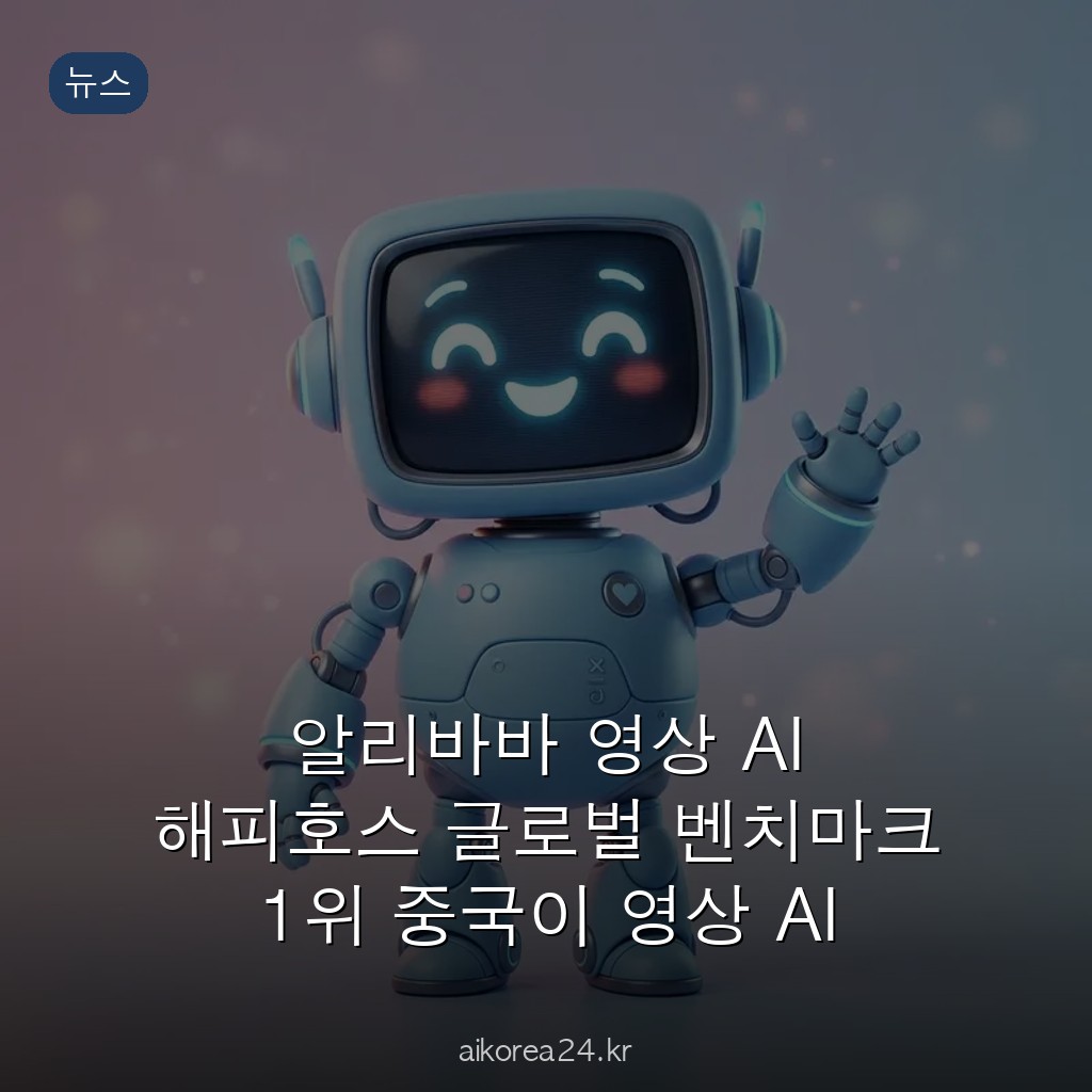 알리바바 영상 AI 해피호스 글로벌 벤치마크 1위 중국이 영상 AI 시장을 장악하는 방법